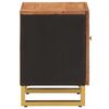 vidaXL Bedside Cabinet Brown and Black Solid Mango Wood, MDF, Iron Compact