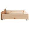 vidaXL Under-bed Drawer Natural Solid Pine Wood 31.5 x 21.7 x 6.7 in
