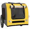 vidaXL Pet Bike Trailer Yellow and grey Oxford fabric, iron, PVC Compact
