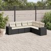 vidaXL Garden Sofa Set Black, Cream White