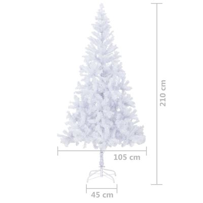 vidaXL Artificial Christmas Tree with Steel Stand 82.7" 910 Branches