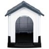 vidaXL Dog House Grey, White, Black Polypropylene Small Durable