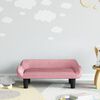 vidaXL Kids Sofa Pink Velvet (100% polyester), solid pine wood Mini