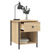 vidaXL Bedside Cabinet Set of 2 Sonoma Oak Engineered wood, Iron Medium