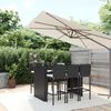 vidaXL Patio Bar Set Set of 6 Black