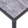 vidaXL Dining Table Black and concrete grey MDF and metal 63.0 x 31.5 in