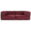 vidaXL Pouffe Maroon 100% cotton 55.1 x 27.6 x 14.2 in Modular Pouffe