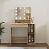 vidaXL Dressing Table Sonoma oak Engineered wood, acrylic Dressing Table