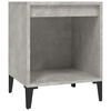 vidaXL Bedside Cabinet Set of 2 Concrete grey Engineered wood, metal