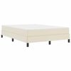 vidaXL Bed Frame with Mattress Cream 55.12 x 74.80 in Fabric