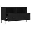 vidaXL TV Cabinet Black Engineered Wood, Iron Medium TV Cabinet