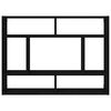 vidaXL Wall Shelf Black Oak 29.5x6.3x21.7" Engineered Wood
