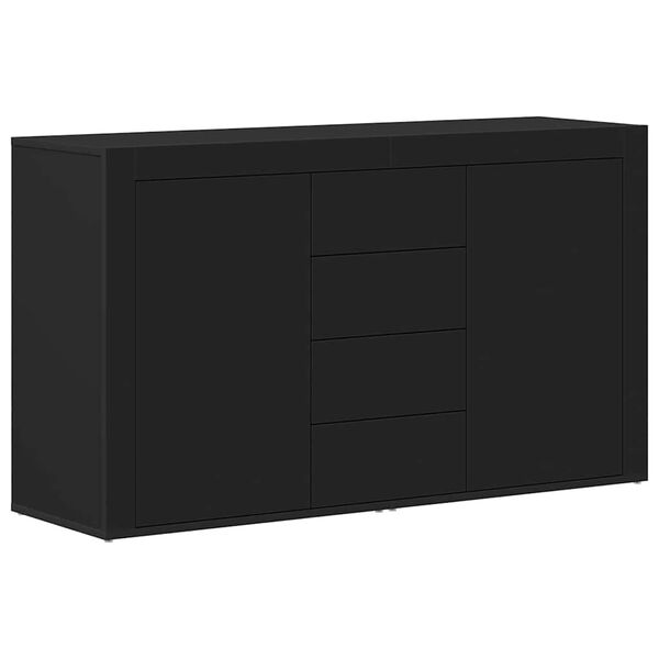vidaXL Sideboard Black 47.24 x 14.17 x 27.17 in Engineered Wood