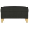 vidaXL Bench Black Polyester, Foam, Plywood Medium Bench Rectangular
