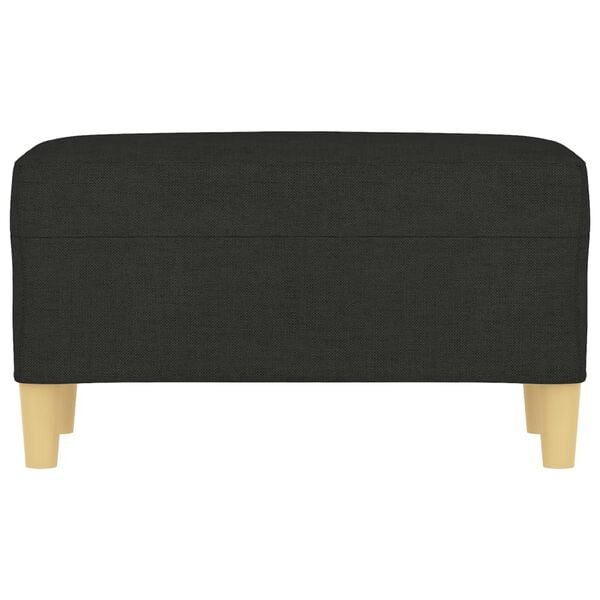 vidaXL Bench Black Polyester, Foam, Plywood Medium Bench Rectangular
