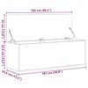 vidaXL Storage Box Black Engineered wood Medium Storage Box