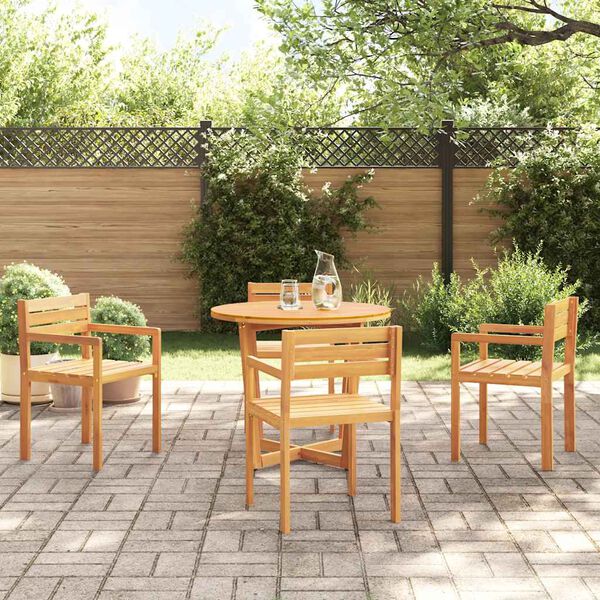 vidaXL 5 Piece Garden Dining Set Solid Wood Acacia