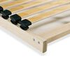 vidaXL Bed Slatted Base Beige Solid beechwood, Birch 55.1x79 in