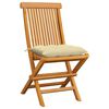 vidaXL Garden Chair Set of 6 Cream White, Teak