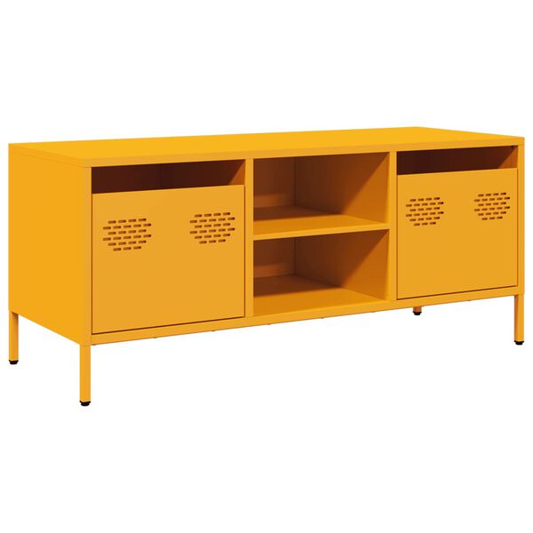 vidaXL TV Cabinet Mustard Yellow Cold-rolled Steel Medium TV Cabinet