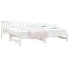 vidaXL Day Bed White Solid pine wood 2x35.4x78.7 in Expandable Day Bed