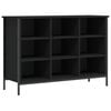 vidaXL Shoe Cabinet Black Engineered wood Shoe Cabinet Rectangular