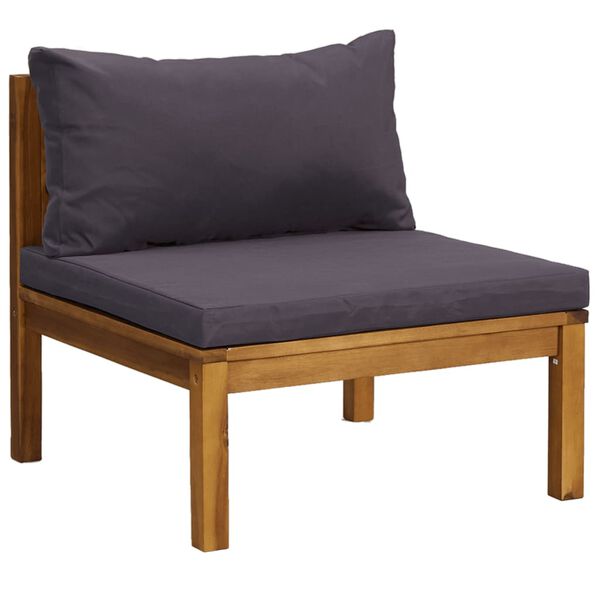 vidaXL Wooden Lounge Set Dark grey