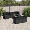 vidaXL Garden Sofa Set Black