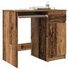 vidaXL Desk Old wood Engineered wood Medium Desk Rectangular Modern