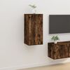 vidaXL Wall Mounted TV Cabinet Smoked oak Engineered wood Medium