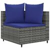 vidaXL Patio Sofa Set Set of 10 Gray