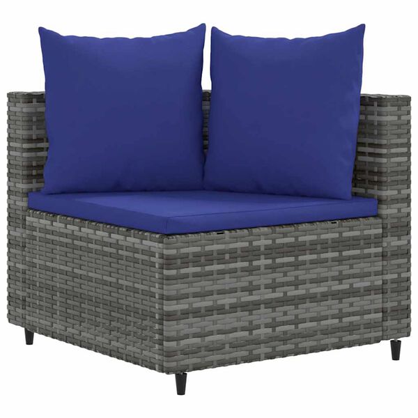 vidaXL Patio Sofa Set Set of 10 Gray