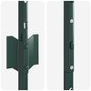 vidaXL Fence Posts Height Adjustable Manual 44 pcs Green 63" Steel