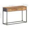 vidaXL Console Table Natural wood with grey steel