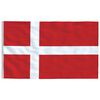 vidaXL Denmark Flag Multicolor Aluminum Large Height-Adjustable