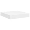 vidaXL Wall Shelf Set of 4 White Honeycomb MDF, Metal 9.3 x 9.1 x 1.5 in