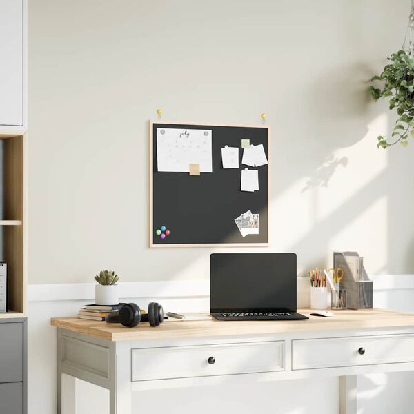 vidaXL Chalkboard with Solid Pine Wood Frame Black 23.6x21.7"