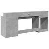 vidaXL Desk Concrete Grey Engineered Wood Large Desk Rectangular