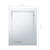 vidaXL Bathroom Mirror Silver Glass, Aluminum 19.7 x 23.6 in