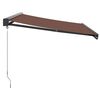 vidaXL Retractable Awning Brown, Anthracite