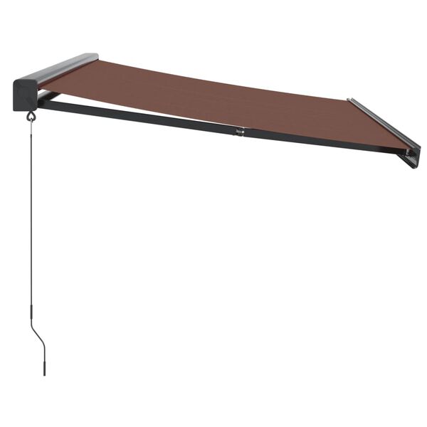 vidaXL Retractable Awning Brown, Anthracite
