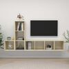 vidaXL 3 Piece TV Stand Set Sonoma Oak Engineered Wood