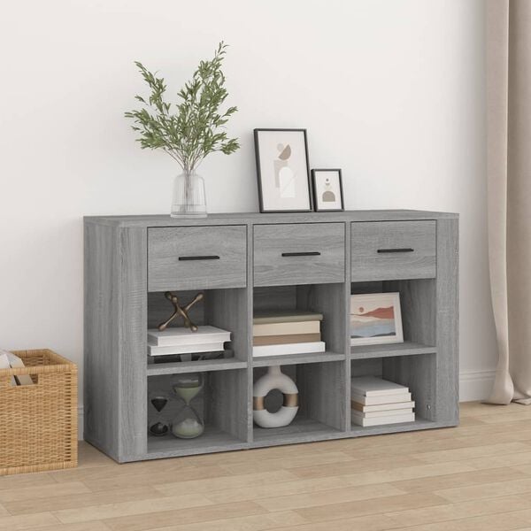 vidaXL Sideboard Grey sonoma Engineered wood Medium Sideboard