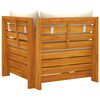 vidaXL Garden Sofa Cream white cushions, Acacia wood frame Solid Acacia wood