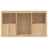 vidaXL Sideboard Sonoma oak Engineered wood, Glass Large Sideboard