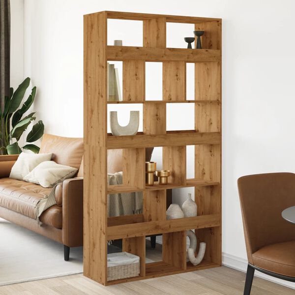vidaXL Room Divider Artisian Oak 39.4x13.0x73.8" Engineered Wood