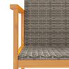 vidaXL Garden Chair Gray PE rattan, solid acacia wood, powder-coated steel