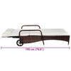 vidaXL Rattan Sun Bed Brown Poly Rattan Standard Adjustable Armrests
