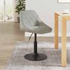 vidaXL Dining Chair Light Grey Velvet (100% polyester), steel Medium