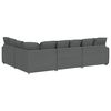 vidaXL Modular Sofa with Cushions Fabric Dark Gray